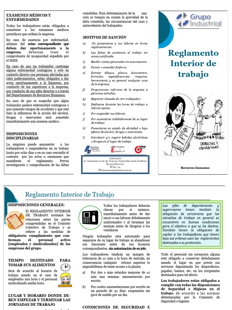 Reglamento Interior de Trabajo y Normas | PDF