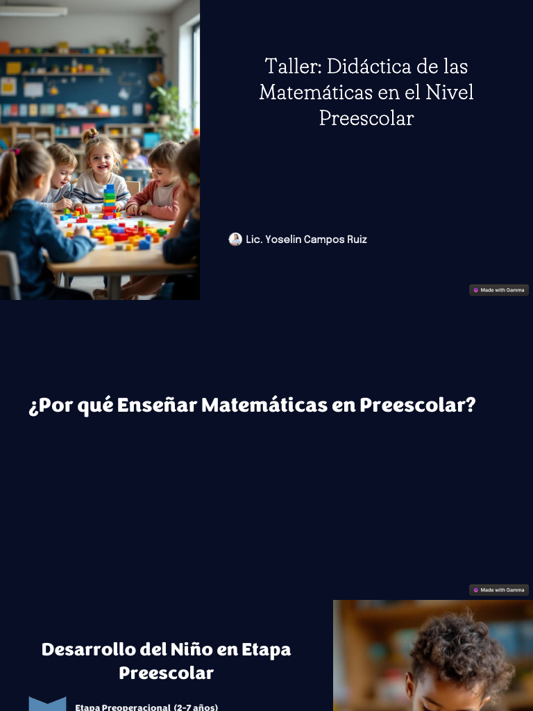 Taller Didactica de Las Matematicas en El Nivel Preescolar | PDF ...