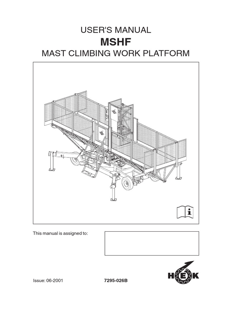 MSHF Mast Climbing Work Platform Manual | PDF | Electrical Connector ...