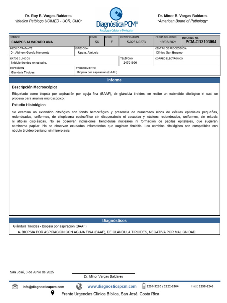American Board of Pathology Medico Patólogo UCIMED - UCR, CMC | PDF ...