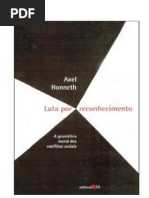 HONNETH, Axel. Luta Por Reconhecimento