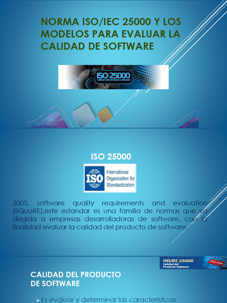 Evaluación de Calidad en Software ISO 25000 | PDF | Software | Calidad ...