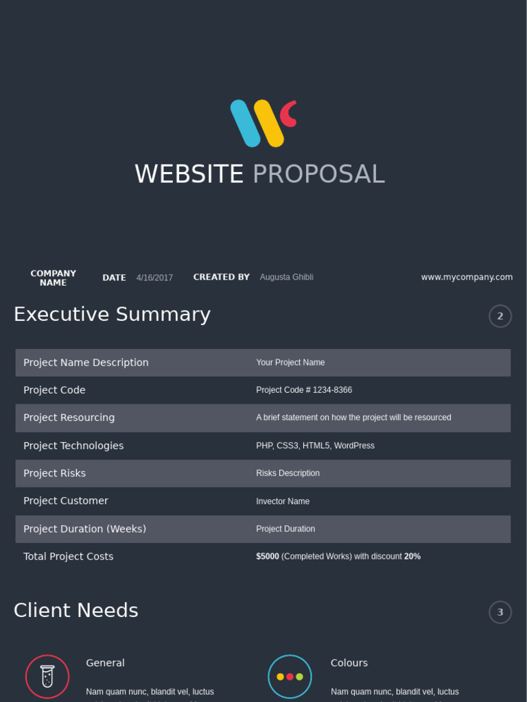 Comprehensive Website Proposal Guide | PDF | Design | Marketing