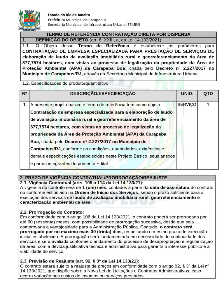 Laudo Imobiliário para APA Carapeba Boa | PDF | Desapropriação ...