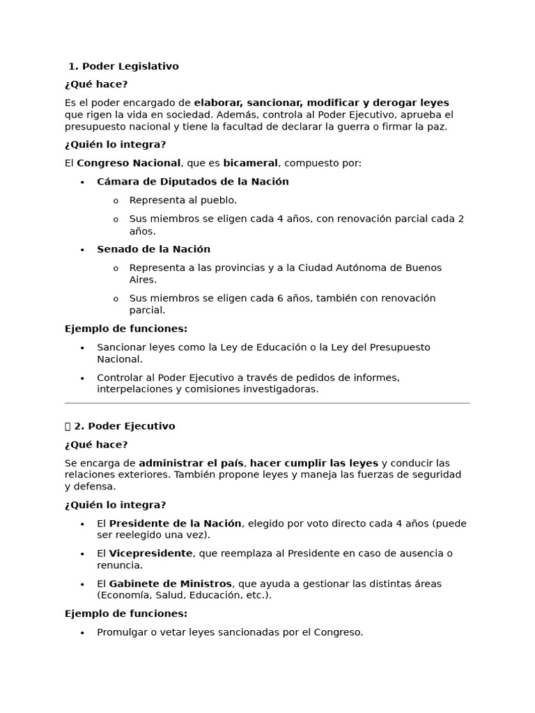 Poderes Del Estado | PDF | Separación de poderes | Ejecutivo (gobierno)