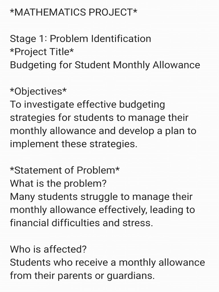 Maths Project 1 | PDF