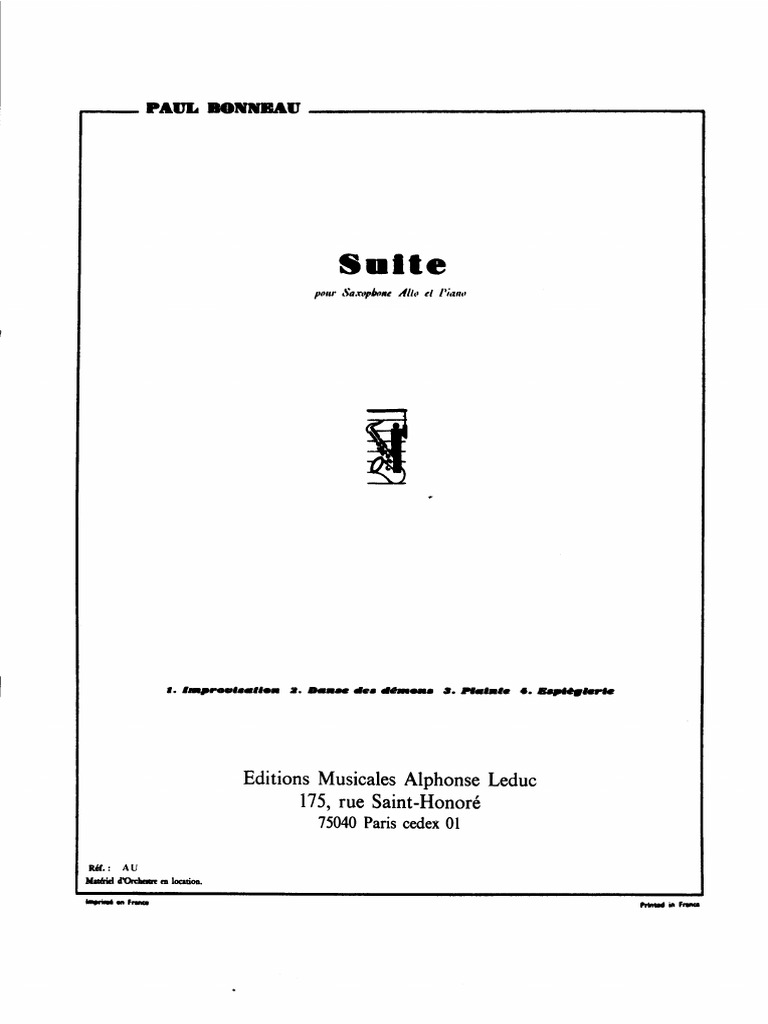 Suite - Paul Bonneau | PDF