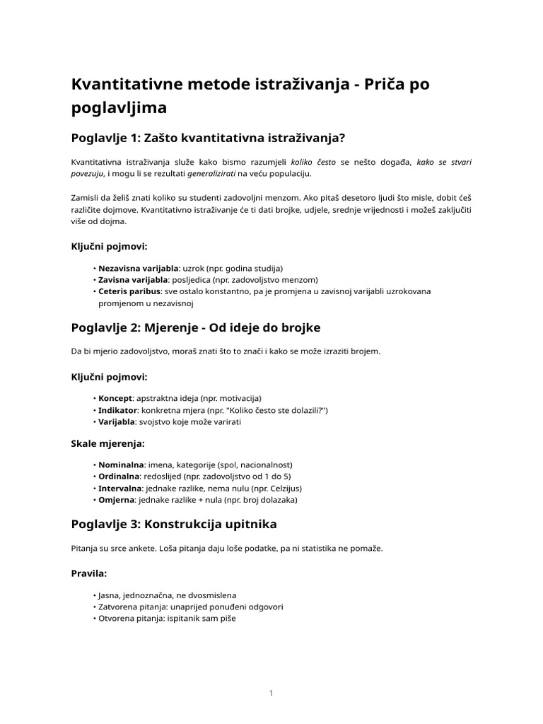 Kvantitativne Metode Prica | PDF