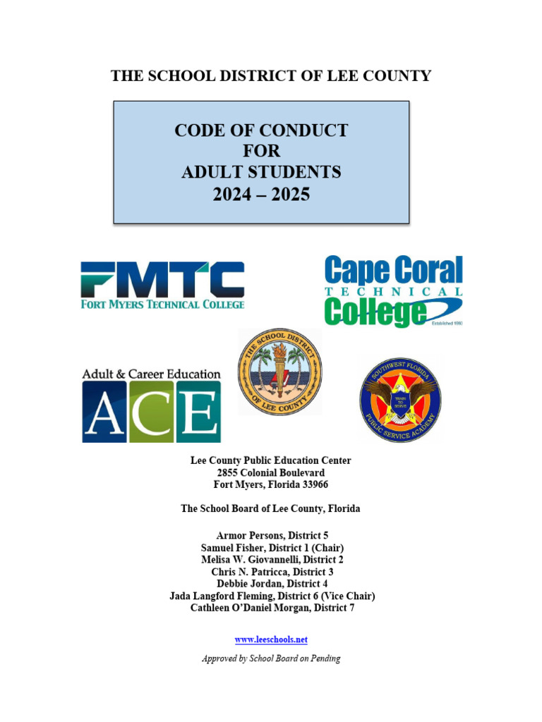 Lee County Adult Student Conduct Code | PDF | Civil Rights Act Of 1964 ...
