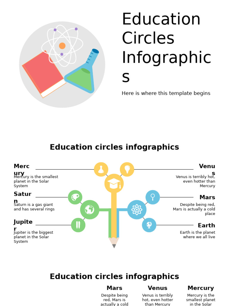Education Circles Infographics by Slidesgo | PDF | Planets | Planets In ...