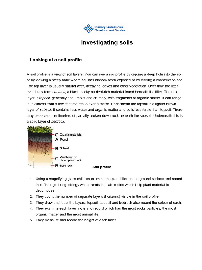Soil Profile Investigation Guide | PDF