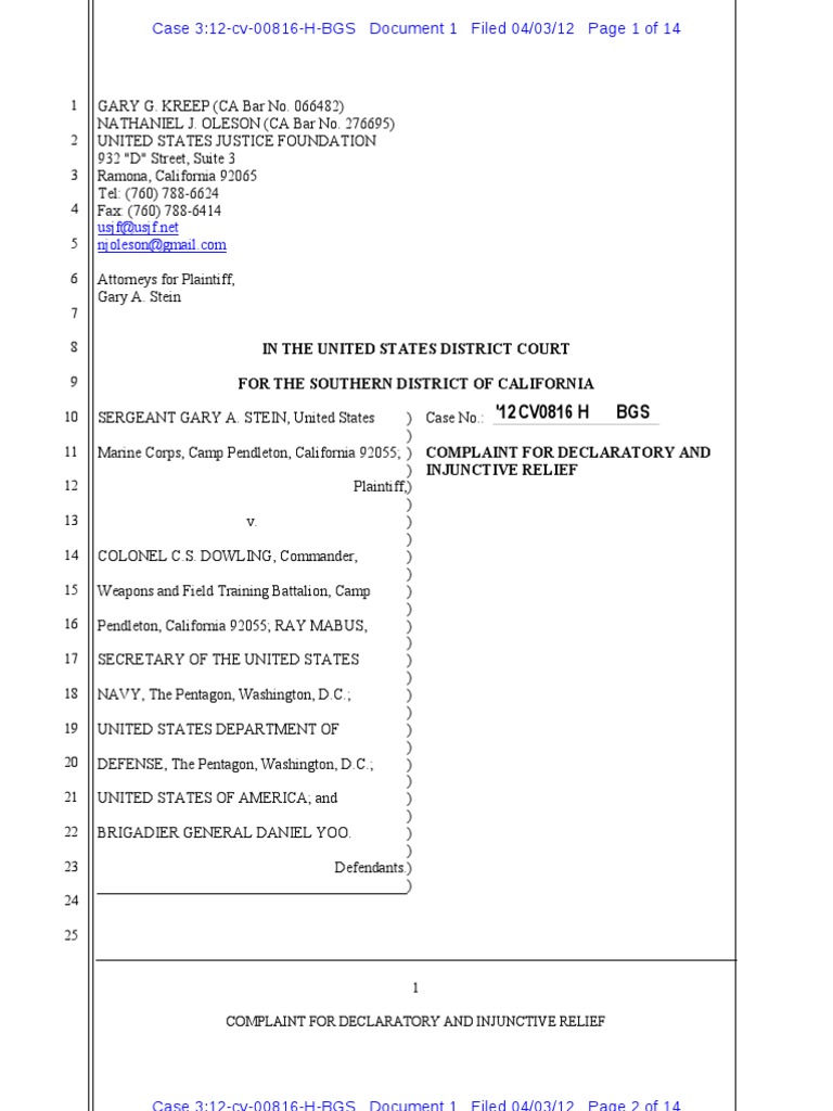 Military Discharge Retaliation Case | PDF | First Amendment To The ...