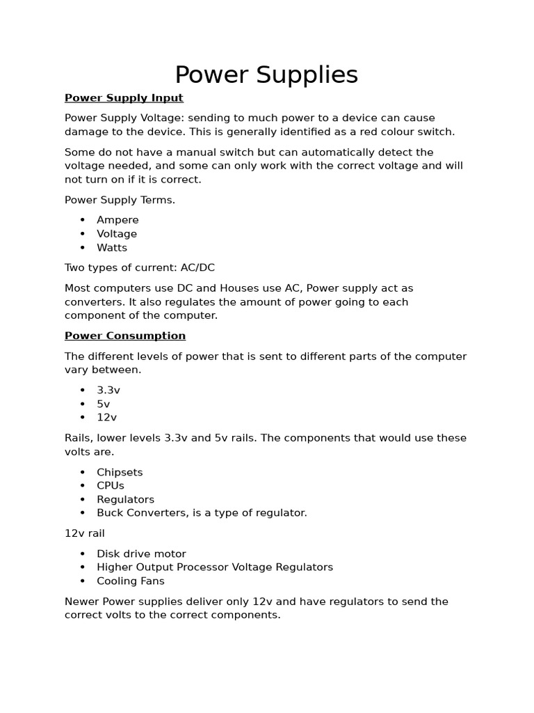 Power Supply | PDF