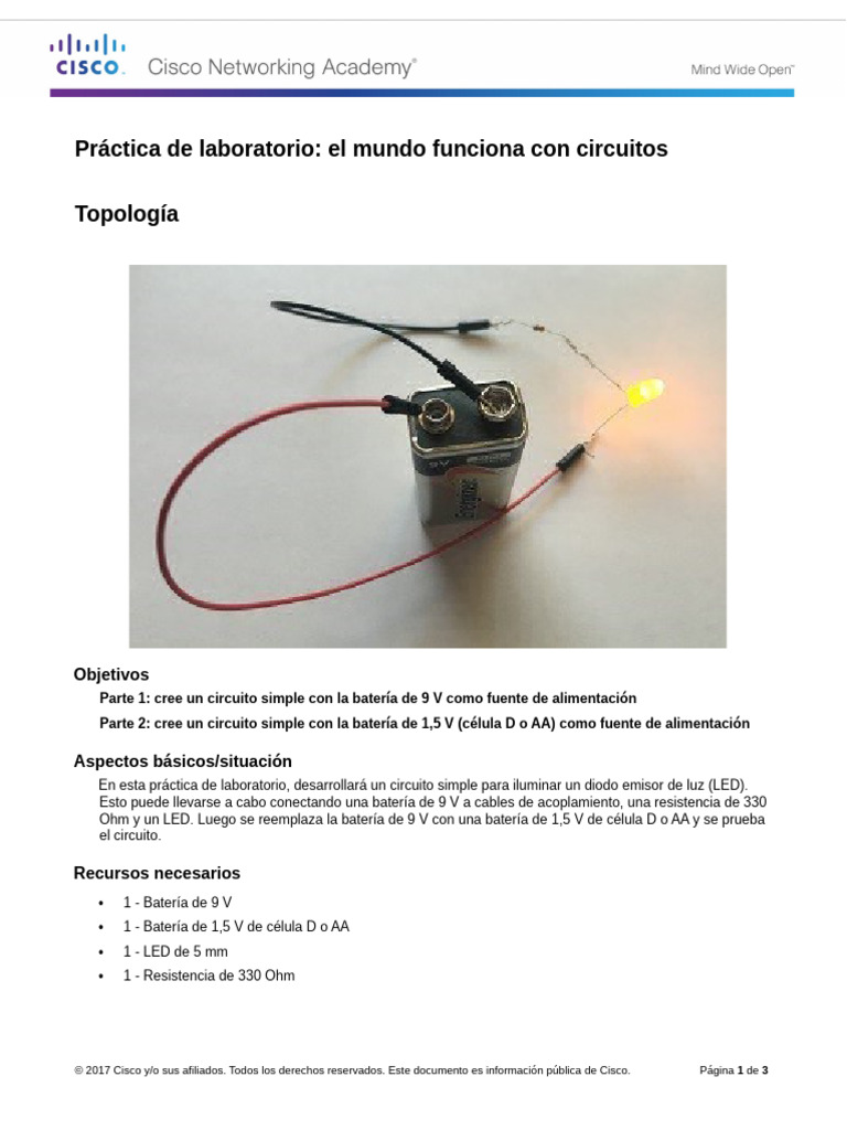 2.1.1.5 Lab - The World Runs On Circuits | PDF | Diodo emisor de luz ...