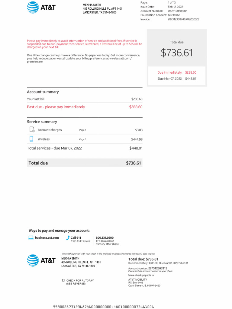 Att Bill | PDF