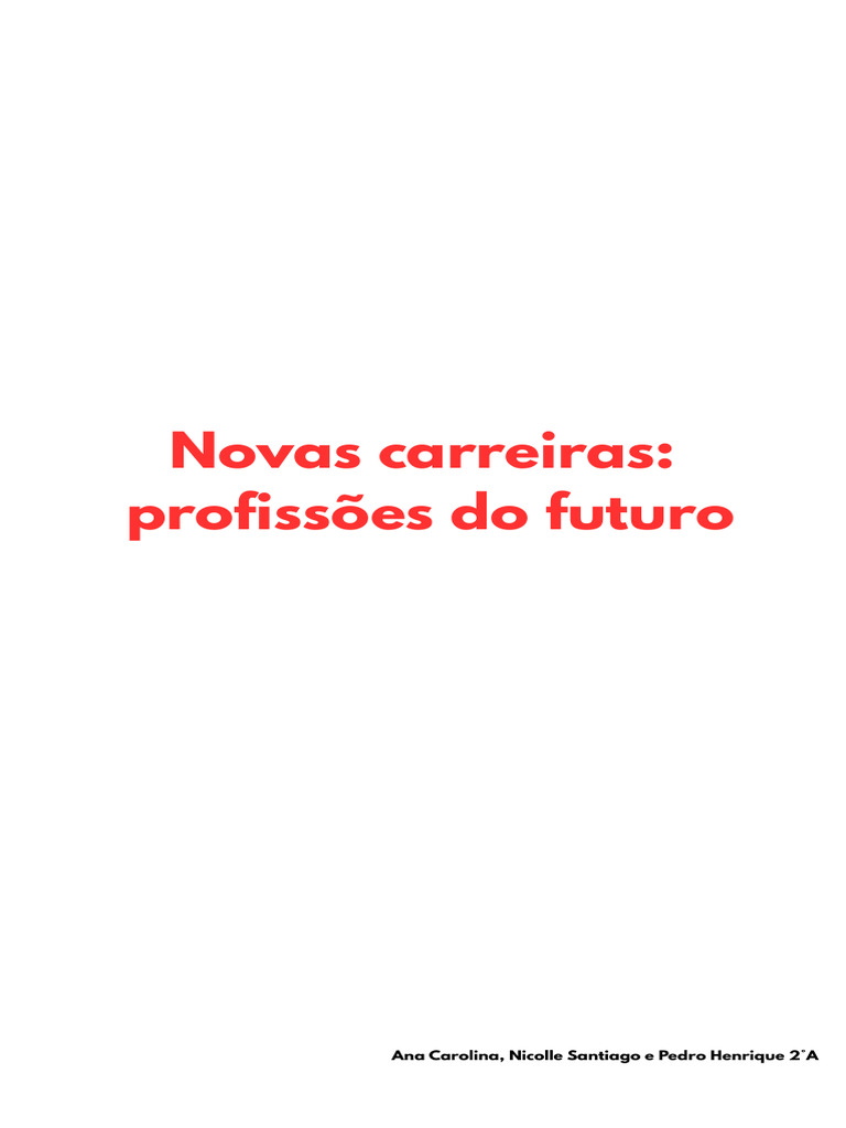 Novas Carreiras do Futuro | PDF | Dados | Governança