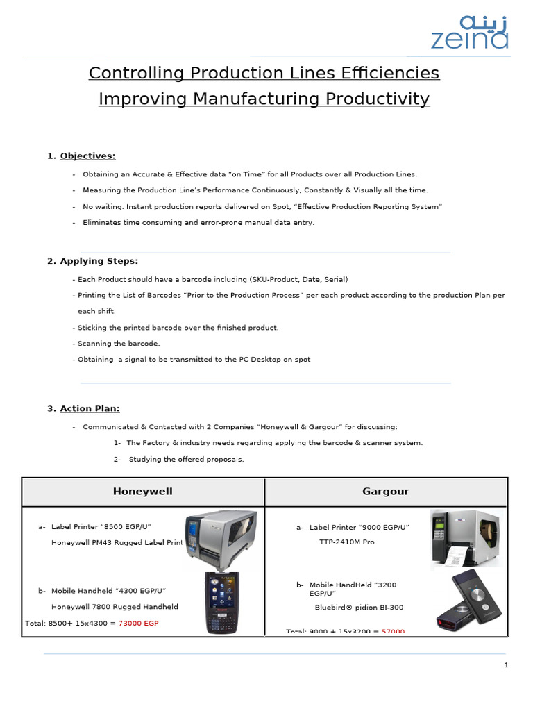 Boosting Manufacturing Line Efficiency | PDF | Barcode | Printer ...