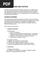 CONTRACTS MBE Strategies and Tactics