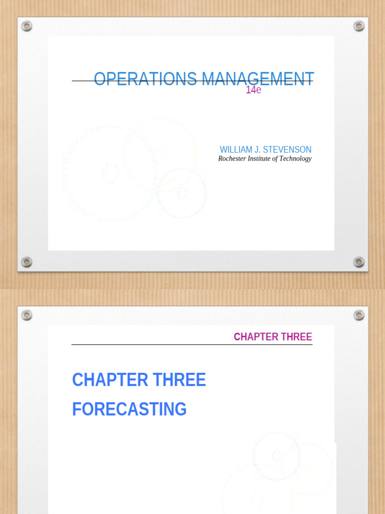 Operations Management: Forecasting Techniques | PDF | Forecasting ...