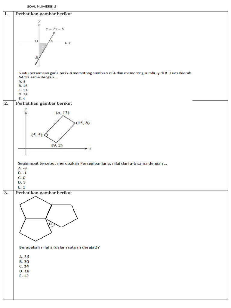 Soal Numerik 2 | PDF
