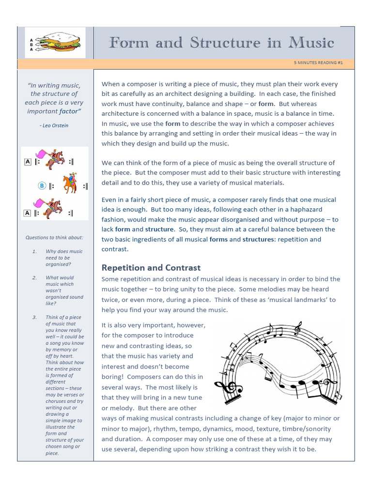 Understanding Musical Form and Structure | PDF | Musical Forms | Clef