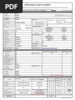 Personal Data Sheet 2025 Pdf