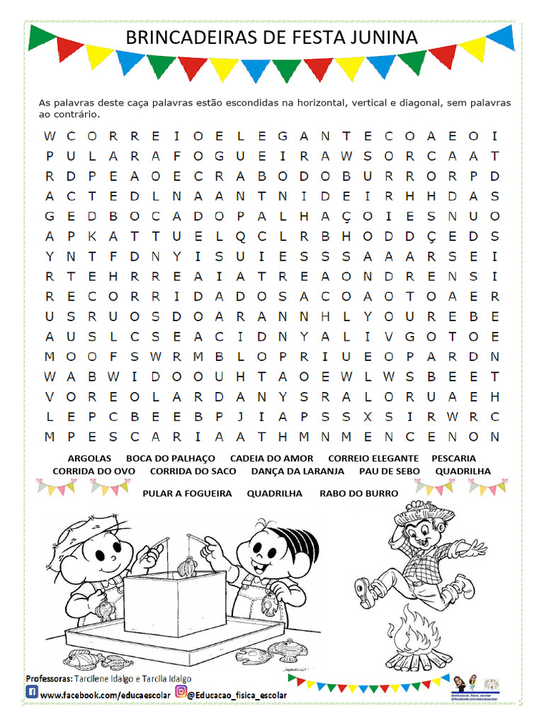 Caça Palavras - Festa Junina | PDF