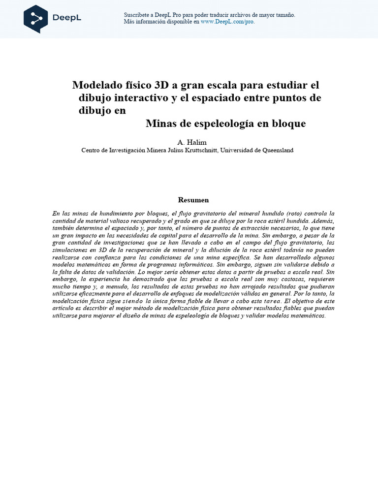 Modelización 3D en minería de espeleología | PDF | Minería | Modelo ...