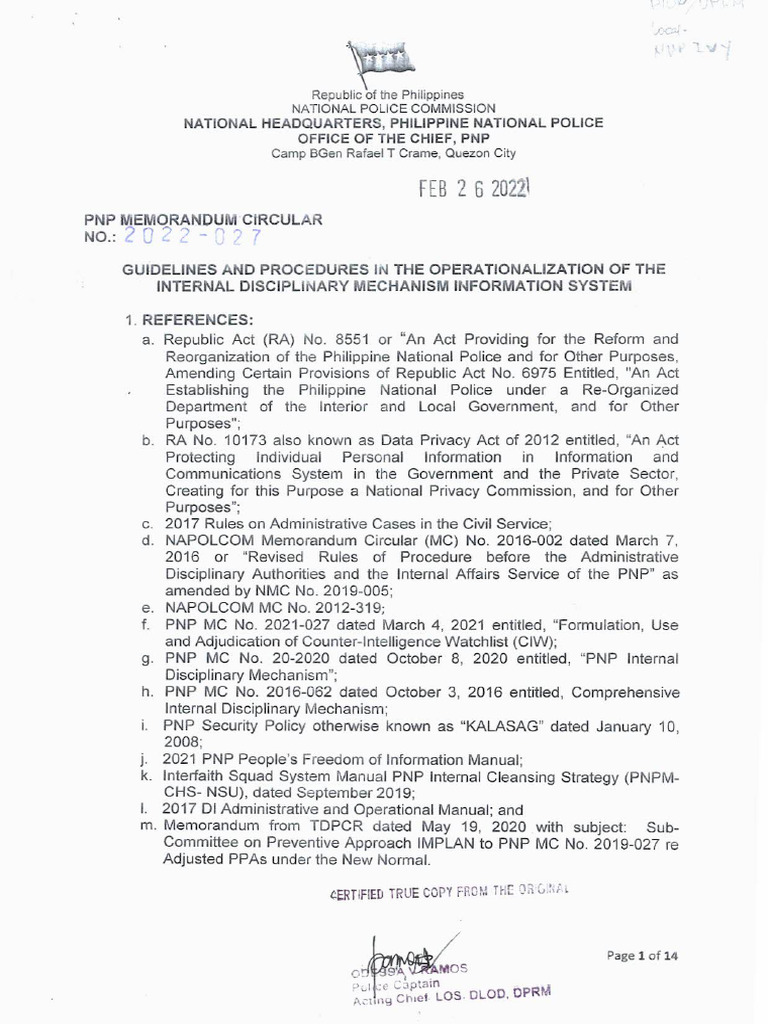 PNP MC 2022 027 1 | PDF