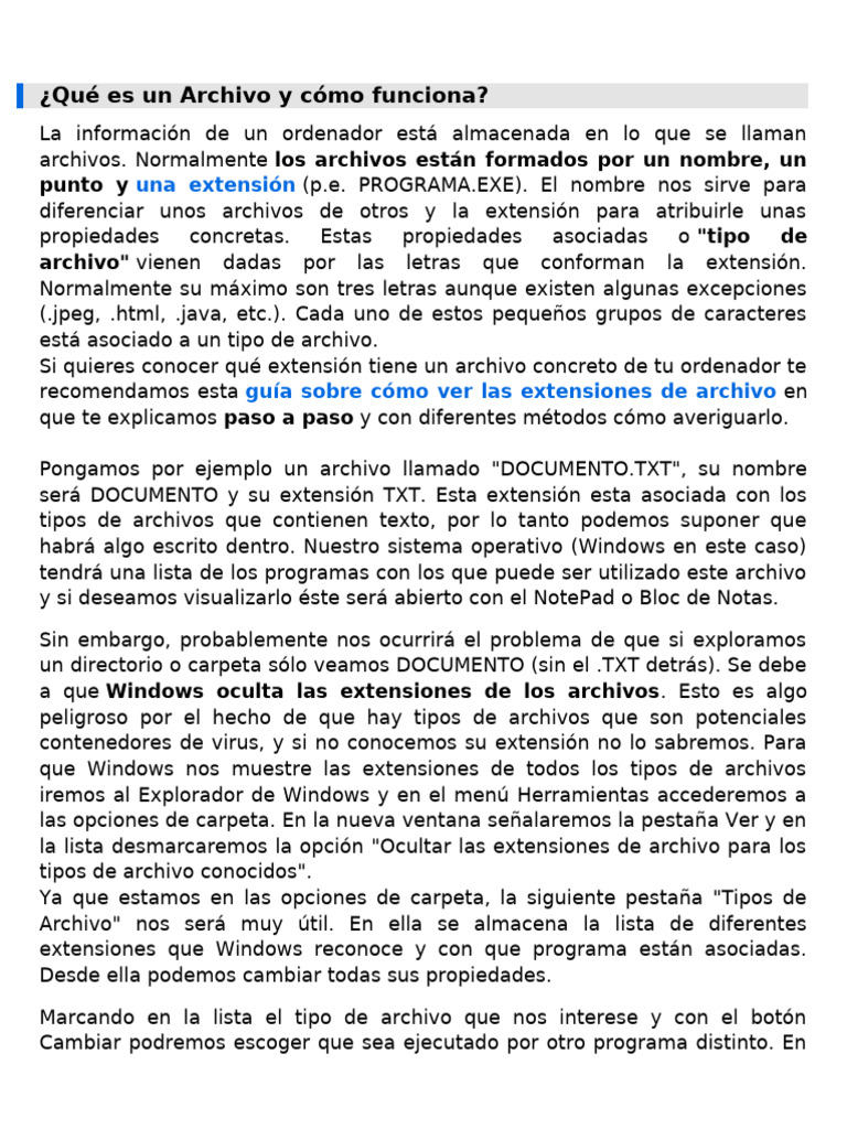 Qué es un archivo en computación | PDF | Archivo de computadora ...