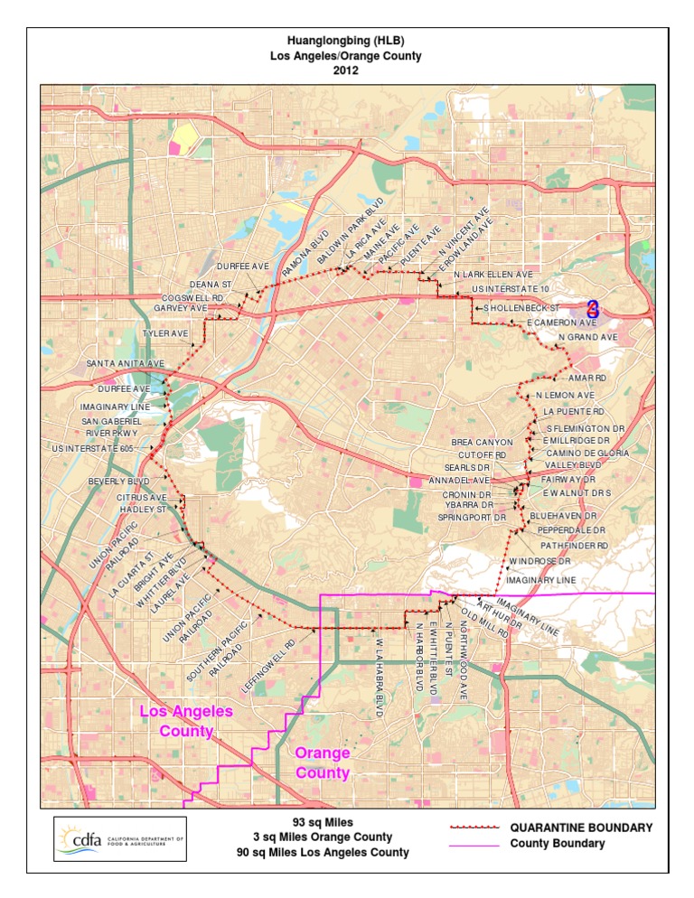 Quarantine Map For Deadly Citrus Disease PDF