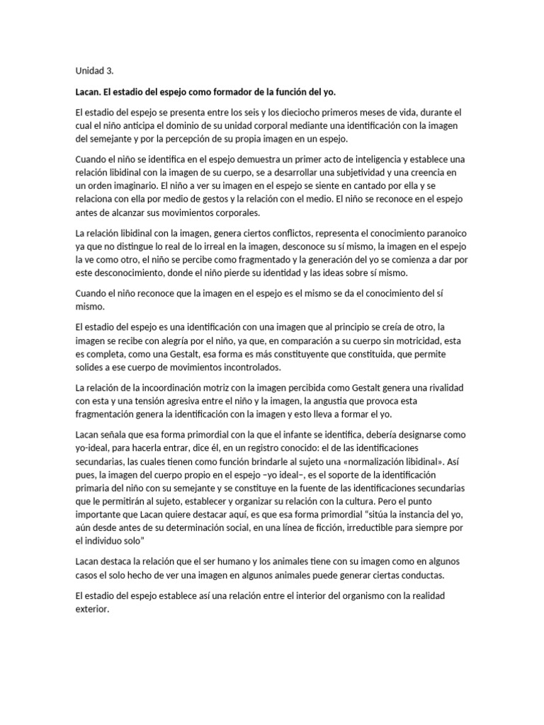 LACAN | PDF | Jacques Lacan | Complejo de Edipo