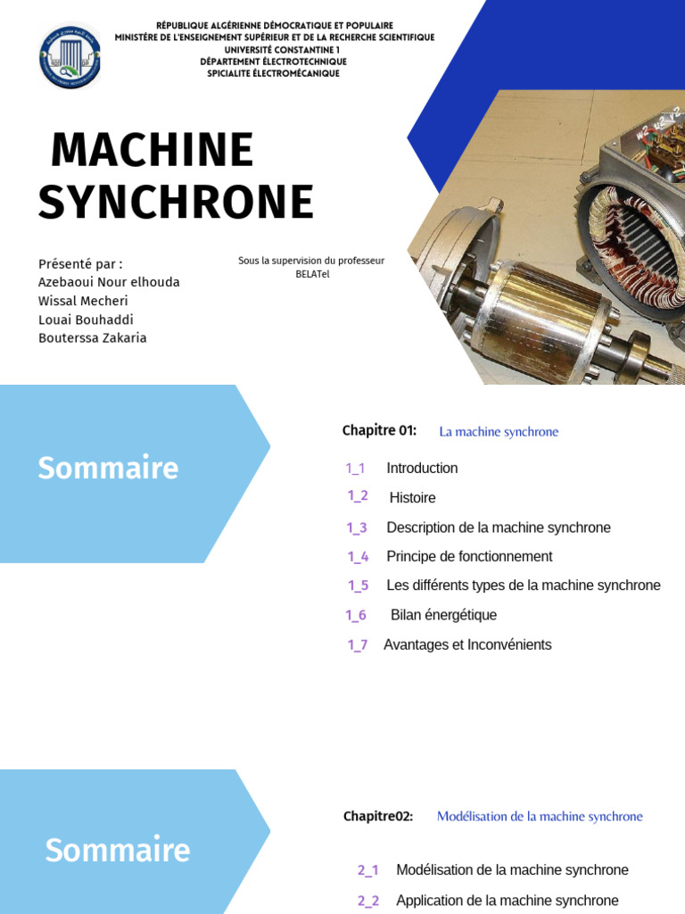 Machine Synchrone Mini Projet | PDF | Générateur électrique | Magnétisme