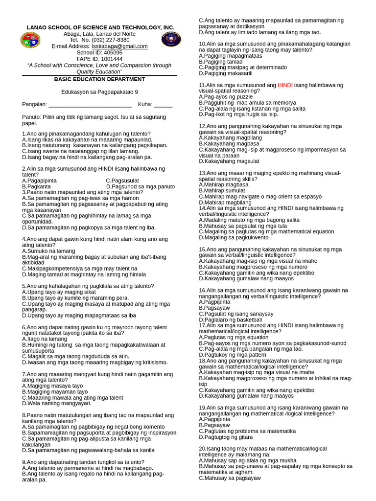 Esp Exam | PDF