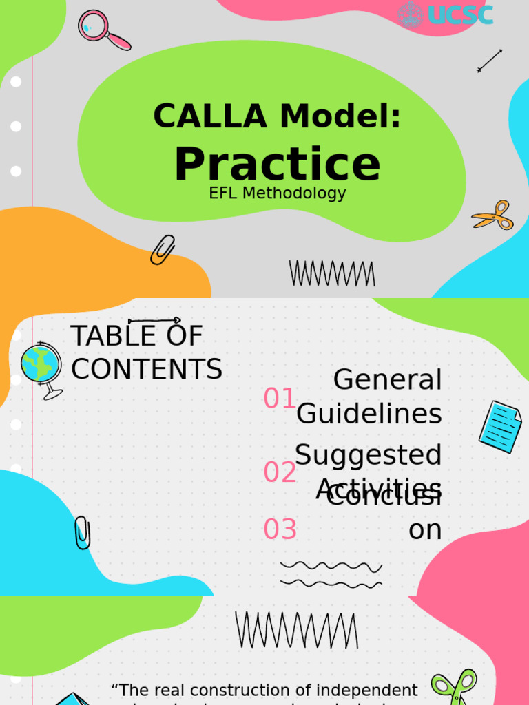CALLA Model - Practice Phase 1 | PDF | Reading Comprehension | Teaching