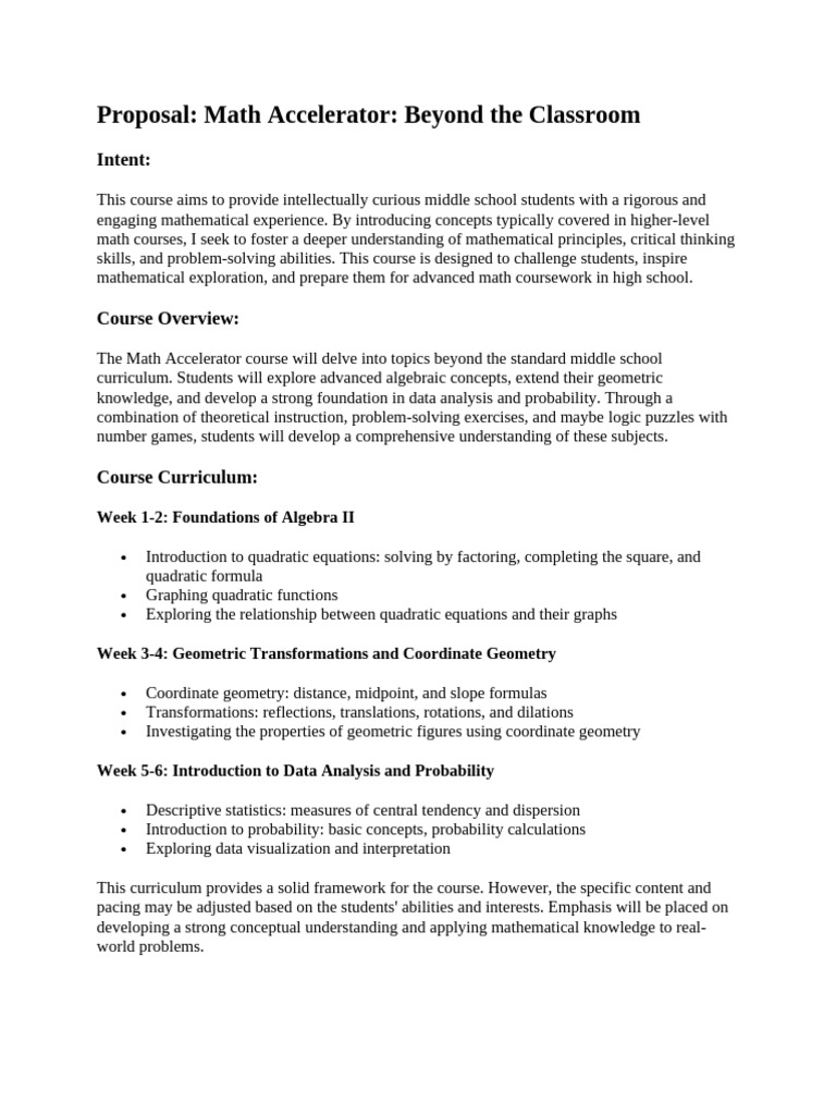 Class Proposal | PDF