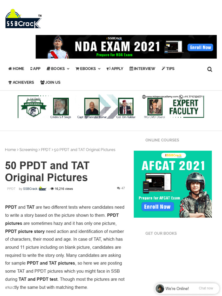 PPDT and TAT Picture Resources | PDF | Military Organization | Military