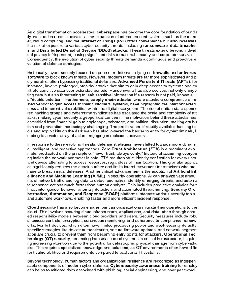 Evolving Cybersecurity Strategies Today | PDF | Computer Security ...
