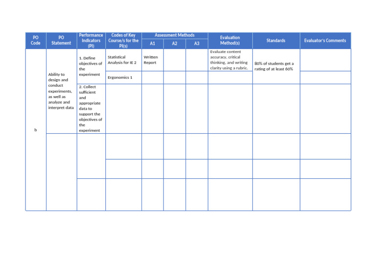 Matrix Template | PDF