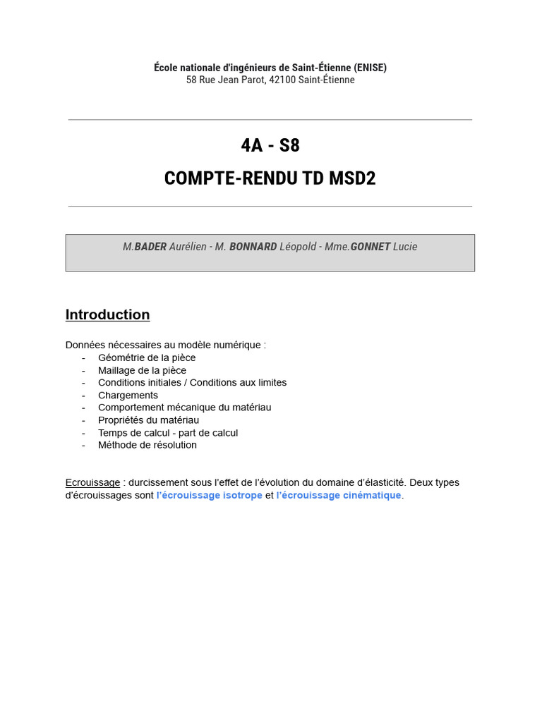 Modélisation et simulation SYSTUS MSD2 | PDF