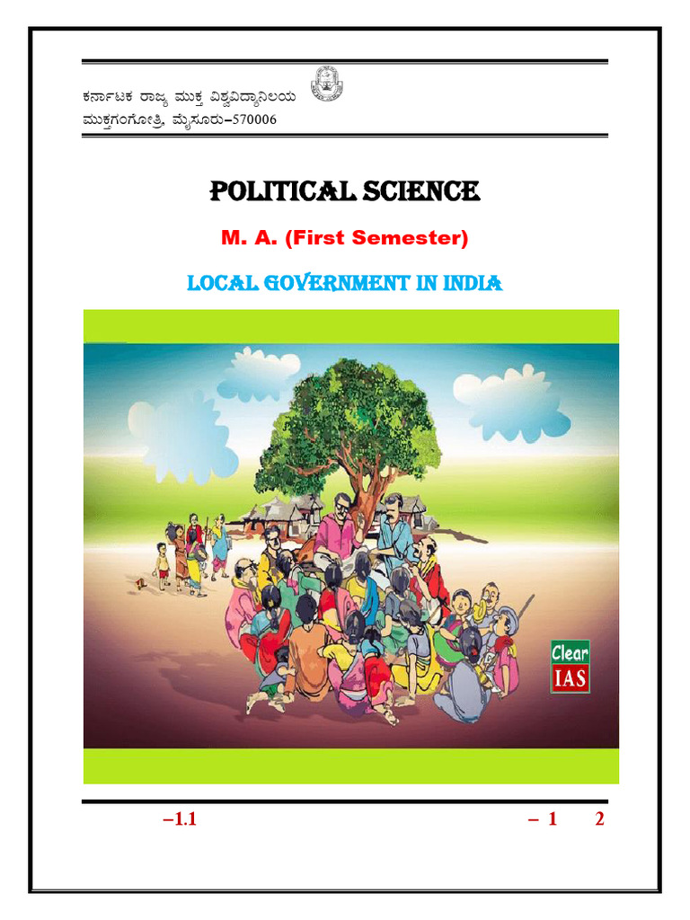 Local Government in Karnataka: Overview | PDF | Government | Government ...