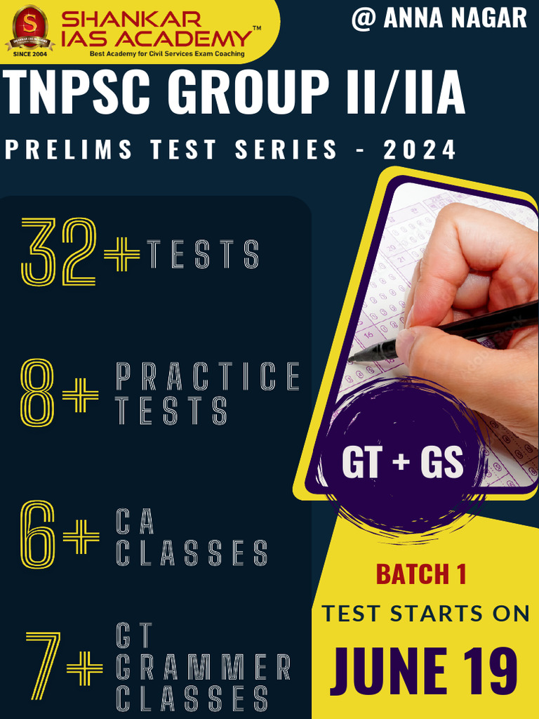 TNPSC Group II Prelims Test Series 2024 | PDF | Agriculture ...