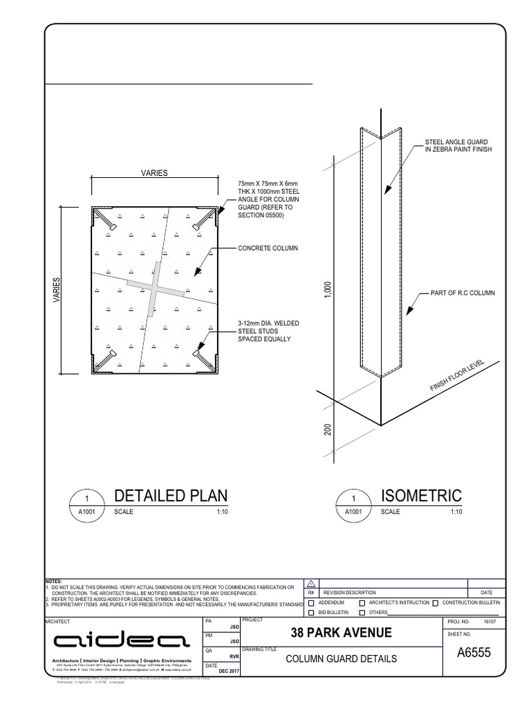 Column Guard Details and Specifications | PDF | Architectural Design ...