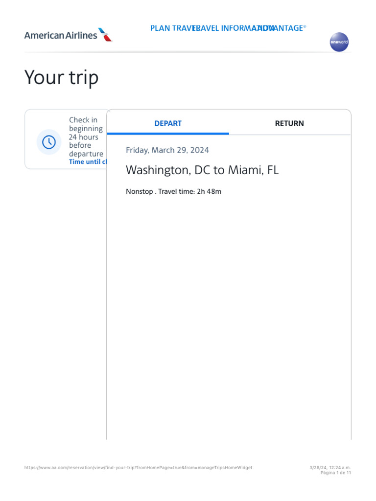 Your Trip - View Reservations On Aa - Com - American Airlines | PDF ...