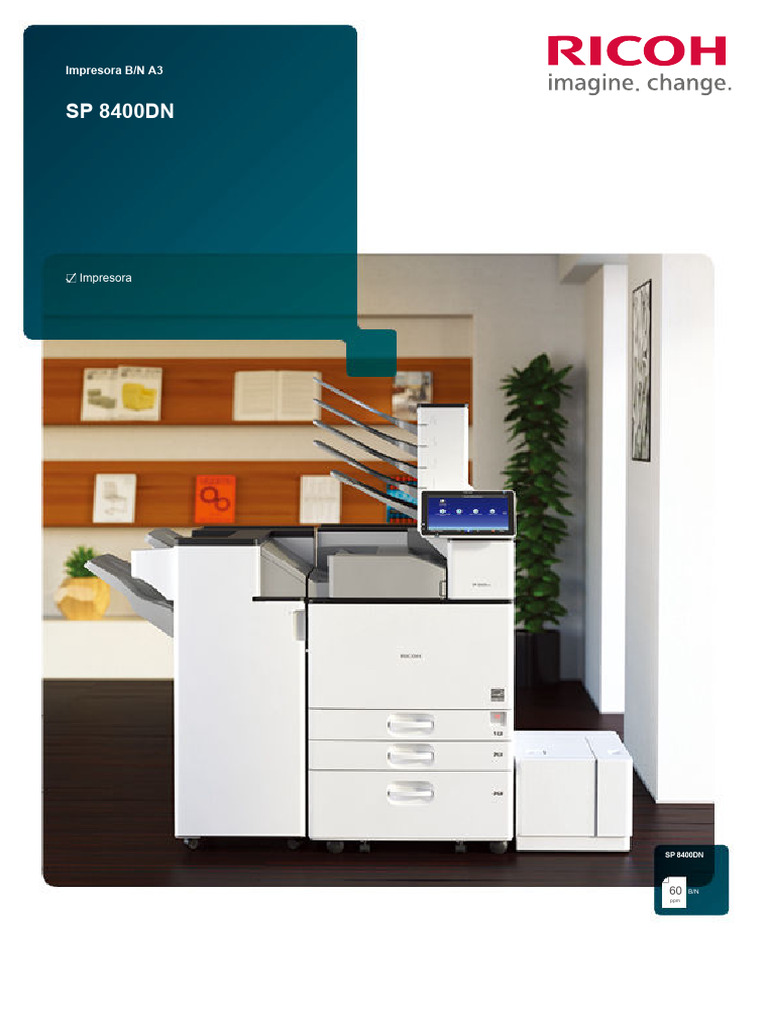 Impresora Ricoh SP 8400DN A3 B/N | PDF | Impresora (Computación ...
