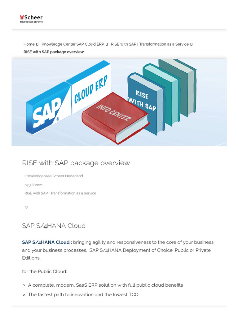 RISE with SAP Package Overview | PDF | Cloud Computing | Software As A ...