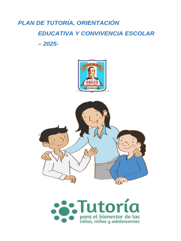 Plan de Tutoría y Convivencia Escolar 2025 | PDF | Enseñando ...