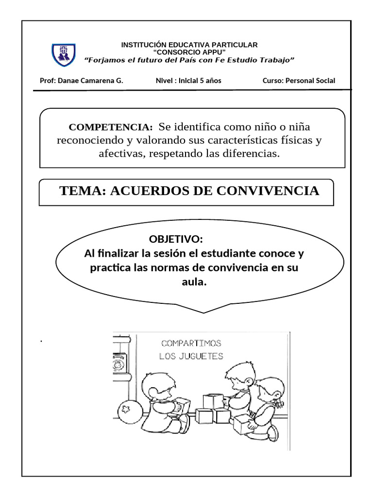 Actividades de convivencia para niños | PDF