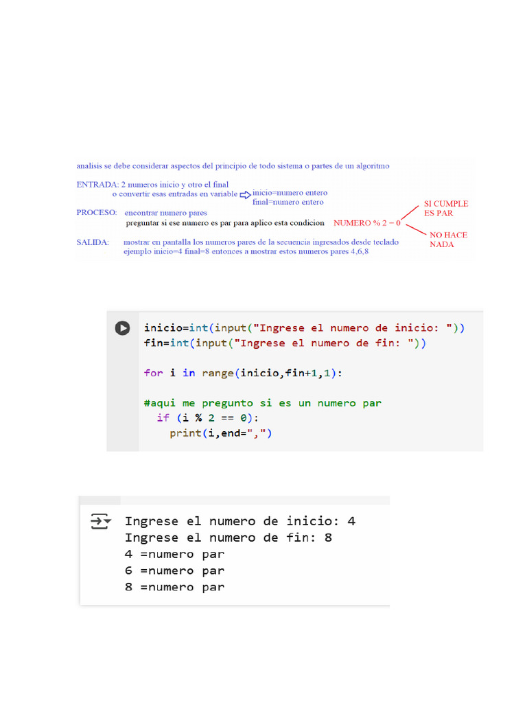 Encontrar Números Pares en Rango Python | PDF