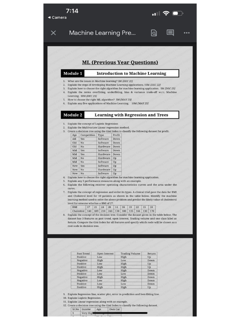 ML Pyq | PDF